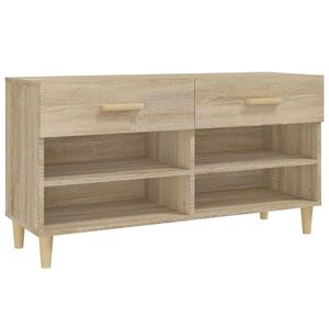 vidaXL Pantofar, stejar sonoma, 102x35x55 cm, lemn compozit