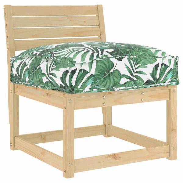 vidaXL Pernă pentru șezut din paleți model frunze 60 x 40 x 8 cm