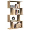 vidaXL Bibliotecă/separator 4 nivel stejar artizanal 70x24x129 cm lemn