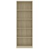 vidaXL Bibliotecă 5 rafturi stejar sonoma 60x24x175 cm, lemn prelucrat