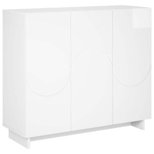 vidaXL Bufet Alb foarte lucios 85,5 x 31 x 75 cm Lemn prelucrat