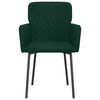 vidaXL Scaune de bucătărie, 2 buc., verde &icirc;nchis, catifea