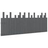 vidaXL Tăblie de pat pentru perete, gri, 204x3x80 cm, lemn masiv pin