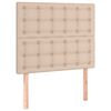 vidaXL Cadru de pat fără saltea cappuccino 120x190cm piele artificială
