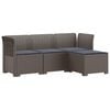 vidaXL Sofa de Grădină 4-Locuri cu Perne Aspect Ratan PP Gri deschis