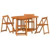 vidaXL 5 buc. Maro Lemn Solid de Acacia