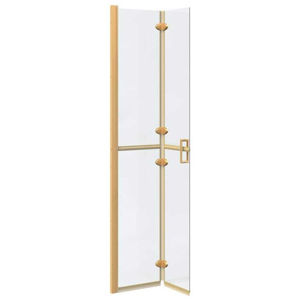 vidaXL Perete de duș Walk-in Manual auriu și transparent 70 x 190 cm
