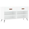 vidaXL Bancă de pantofi, alb, 102x35x55 cm, lemn prelucrat