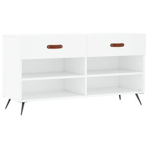vidaXL Bancă de pantofi, alb, 102x35x55 cm, lemn prelucrat