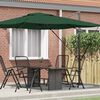vidaXL Parasol Roma Verde 286 x 284 x 265 cm Aluminiu și poliester