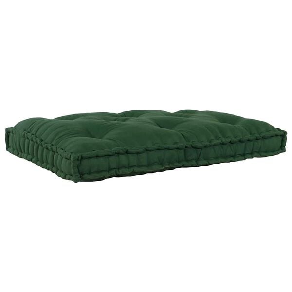 vidaXL Perna pentru canapea pe palet Verde 120 x 80 x 12 cm țesătură