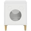 vidaXL Casa pentru pisici Alb Lucios 42,5 x 40 x 52,5 cm Lemn compozit