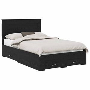 vidaXL Cadru de pat cu sertar cu headboard cu depozitare Lemn compozit