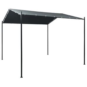 vidaXL Pavilion cort foișor copertină, antracit, 3 x 3 m, oțel