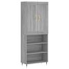 vidaXL Dulap &icirc;nalt, gri sonoma, 69,5x34x180 cm, lemn compozit