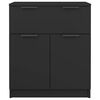 vidaXL Servantă, negru, 60x30x70 cm, lemn prelucrat