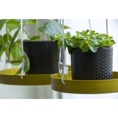 Esschert Design Tavă pentru plante suspendată, verde, rotund, S