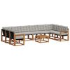 vidaXL Set de canapele de exterior 11 pcs Gri natural și deschis