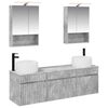 vidaXL Set dulap baie 5 pcs Gri Beton 50 x 14,5 x 70 cm Lemn prelucrat