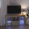 vidaXL Șifonier LED pentru TV colțar Stejar Sonoma 100 x 40 x 50 cm