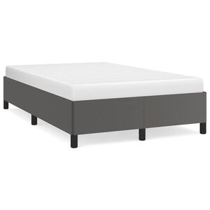 vidaXL Cadru de pat, gri, 120x200 cm, piele ecologică
