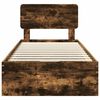 vidaXL Cadru de pat Stejar Afumat 100 x 200 cm Lemn prelucrat