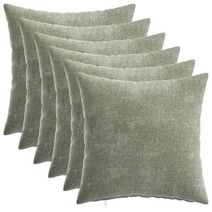 vidaXL Husă pentru pernă 6 buc. HEERLEN Verde 40 x 40 cm