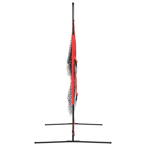 vidaXL Plasă de baseball portabilă negru/roșu 183x105x183 cm poliester