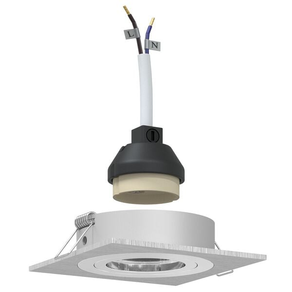 vidaXL Spot 24 pcs Argintiu 9 x 9 x 2 cm Aluminiu