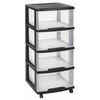 Curver Dulap cu sertare Essentials, 80L, transparent și negru