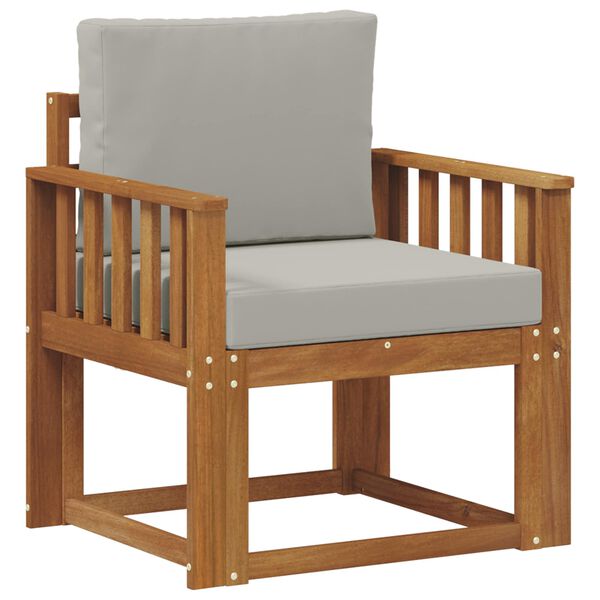 vidaXL Canapea de exterior Lemn de acacia solid și poliester