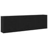 vidaXL Bufet Stejar Negru 240 x 33 x 70 cm Lemn prelucrat