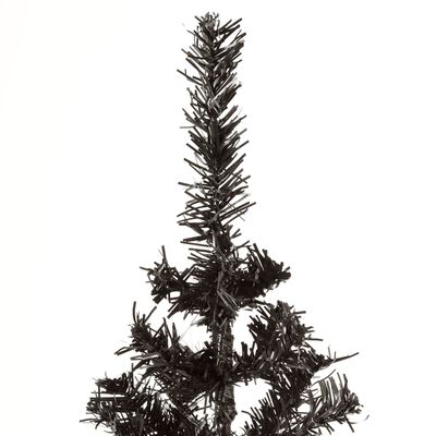 vidaXL Pom de Crăciun artificial subțire, negru, 120 cm