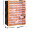 vidaXL Organizator cu 60 de sertare, 38 x 16 x 47,5 cm