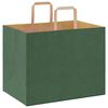 vidaXL Saci de h&acirc;rtie 50 buc cu m&acirc;nere verde 32x22x24 cm