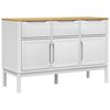vidaXL Dulap FLORO, alb, 114x43x74 cm, lemn masiv de pin