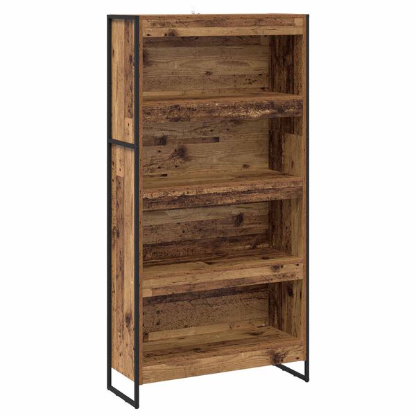 vidaXL Dulap pentru cărți 2 pcs Lemn Vechi 80 x 30 x 155 cm