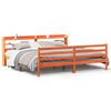 vidaXL Cadru de pat fără saltea, maro ceruit 200x200 cm lemn masiv pin