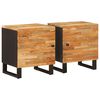 vidaXL Dulap de noapte 2 buc. Maro 40 x 33 x 46 cm Lemn de mango solid