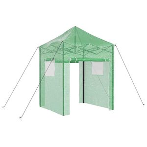 vidaXL Seră cu cadru pop-up cu acoperiș Verde 200 x 200 x 300 cm Fier