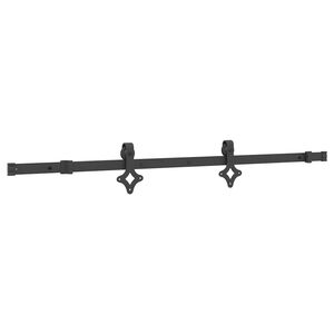 vidaXL Set feronerie pentru uși glisante, negru, 152,5 cm, oțel