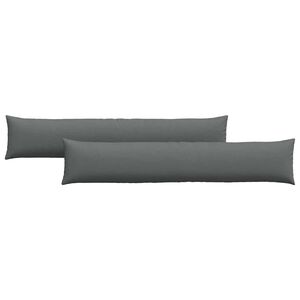 vidaXL Perne pentru canapea 2 pcs Gri &icirc;nchis 200 x 40 cm țesătură
