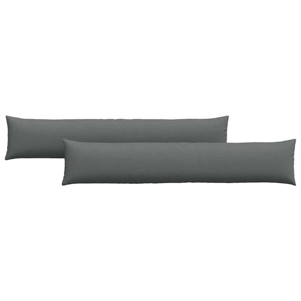 vidaXL Perne pentru canapea 2 pcs Gri &icirc;nchis 200 x 40 cm țesătură