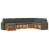 vidaXL Set de canapele de exterior cu pernă 8 pcs Natural și Antracit