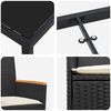 vidaXL Set de masă pentru grădină 9 pcs Negru poliratan