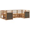 vidaXL Set canapea sectională 5 pcs natural Lemn Solid de Acacia