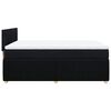 vidaXL Pat box spring cu saltea, negru, 160x200 cm, textil