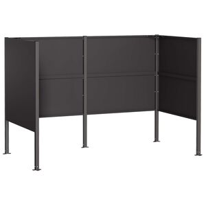 vidaXL Ecran pentru coș de gunoi 167 x 85 x 113 cm Oțel Negru