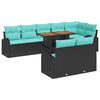 vidaXL Set de canapele pentru grădină 9 buc. Negru Rattan poli