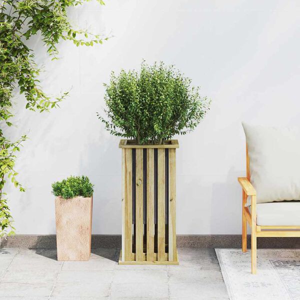 vidaXL Jardinieră Maro 33 x 33 x 65 cm Lemn de pin impregnat